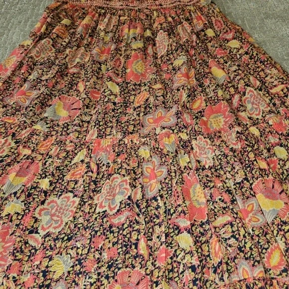 New FREE PEOPLE floral Getaway tiered maxi dress SZ SMALL - Picture 5 of 10